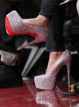 Festive frockage ideas - mylusciouslife.com - silver sparkly heels with red sole.jpg